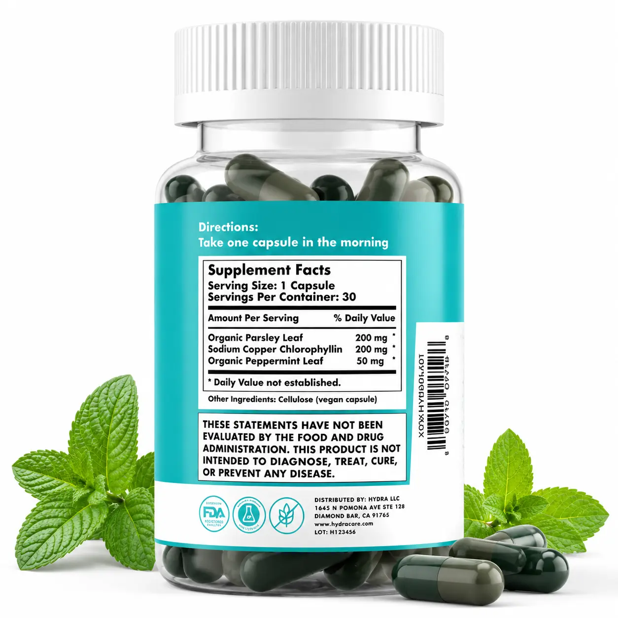 Edible Natural Internal Deodorant Dietary Supplement Tablets - Healthcare Full Body Deodorizer, Gut & Skin Health Booster, Detox & Digestion Aid, Antioxidant Wellness Support