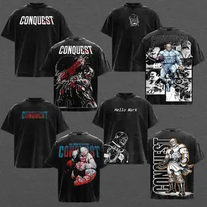 [Collection] Conquest Viltrumite Acid Wash Tee – Retro Vintage Invincible War Double Printed Oversized T-Shirt Comics T-Shirt men gifts