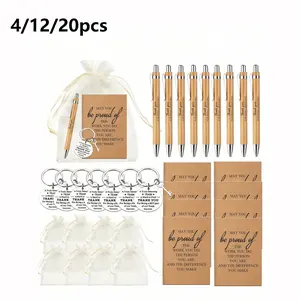 Team Gift Set, Employee Appreciation Kit, Pen and Pocket Motivational Notebook, Keychain and Bag, Office Gift, Christmas Present