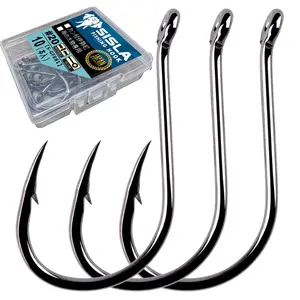 Fishing Hook Set, 10pcs/box Fishing Hook with Storage Box, Portable Fishing Accessories for Outdoor Fishing, Fishing Tackle Box