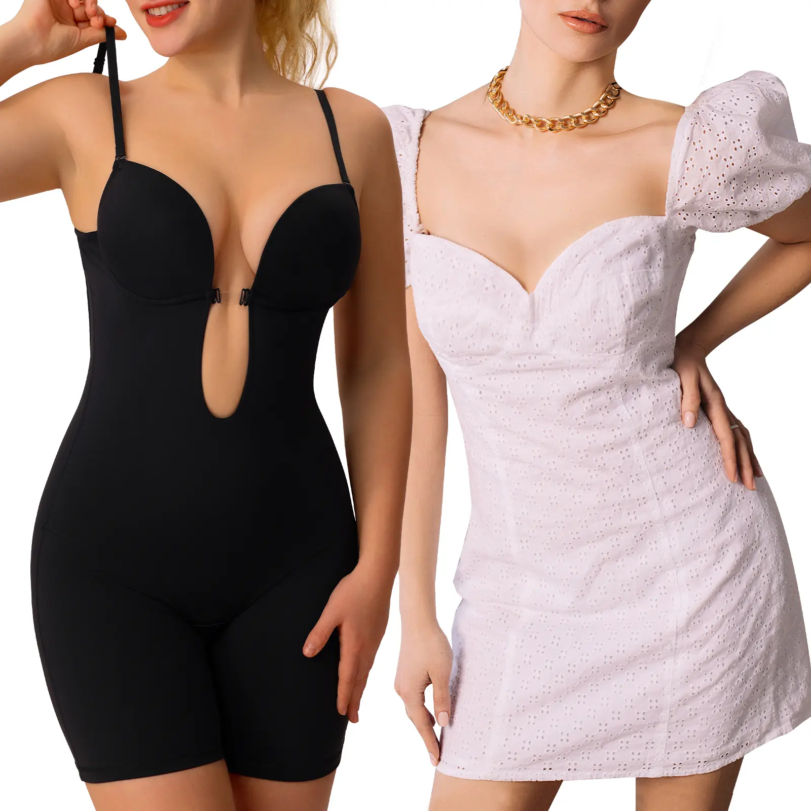 Slimers Backless Shapewear Strapless Bodysuit - Low Back Women Body Shaper : Slimming Built In Bra With Plunge - TikTok Shop Slimers Backless Shapewear Strapless Bodysuit - Low Back Women Body Shaper : Slimming Built In Bra With Plunge - TikTok Shop