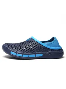 Collision color hollow slippers men 's mesh breathable lightweight non-slip Baotou hole shoes Summer Beach Slippers