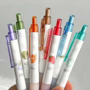 Scented Gel Pen Set, 4 Counts/set Quick Drying Medium Point Rollerball Pen, Fruity Fragrance Colored Ink Pen for Students & Artists