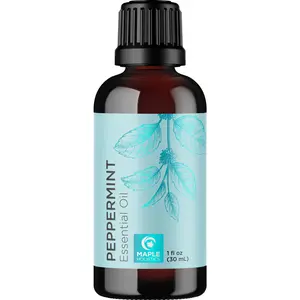 Maple Holistics Peppermint Essential Oil for Diffuser Aromatherapy Hair Skin Nails and more Healthcare Wellness Solution Natural Therapeutic