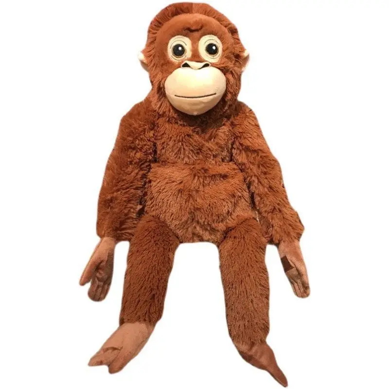 66cm Large Realistic Brown Orangutan Soft Plush Toy - 3D Animal Stuffed Toys, Giant Collectible Ape Doll for Kids’ Birthday Gifts, Home Decor Item