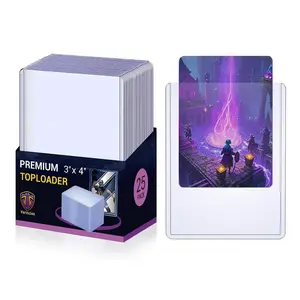 35PT 3X4" Top Loader Board Game Cards Outer Protector Hard Plastic Sleeves Gaming Trading Card Holder Sleeves for PKM/YGO/MTG Football Basketball Sports Card Trading Card Toploaders TCG Sleeves