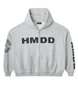 HMDD Chimstone Zip Up Hoodie Grey