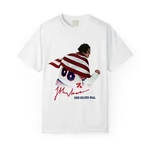 Jack Hughes Usa Hockey Golden Goal 2026 Hockey T-shirt, American Flag Skate Portrait Tee, Winter Olympics Shirt Top Menswear Cotton Tshirt