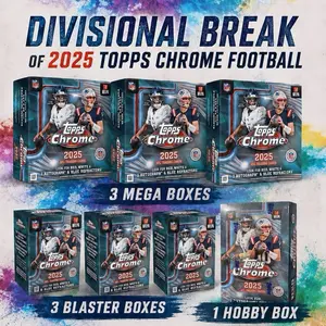 Topps 2025 Chrome Football Hobby & Retail Team Break #3 - Numbered Collectible with Exclusive Design for Football Enthusiasts