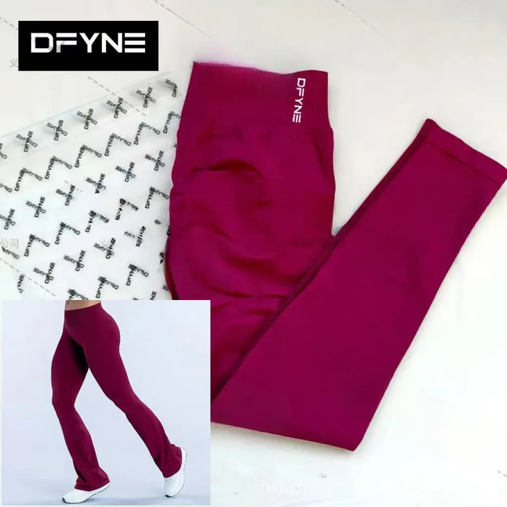 DFYNE Women's High Waisted Seamless Leggings - Scrunch Effect Butt Lifting, Seamless Fit Tights for Yoga, Gym Workouts
