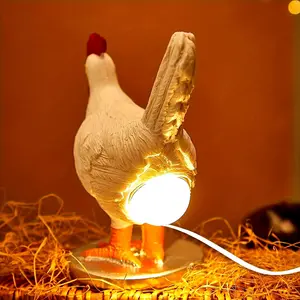 Creative Chicken Butt Design Decorative Night Light, USB Powered 3D Resin Chicken Desktop Ornament, Novelty Lighting for Home Decor, Holiday Party Gift