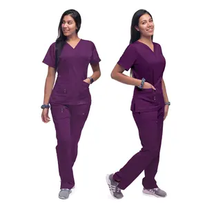 Women's Breakthrough Plus Scrub Set by Adar XXS-3XL /  Eggplant