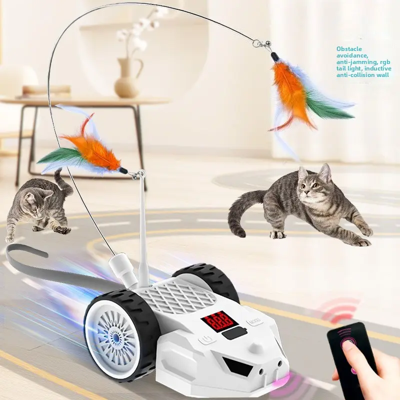 Electric sports car Smart Automatic cat teaser remote control mouse cat teaser cat self-entertainment pet toy