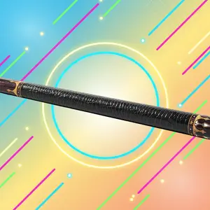 EVO CROWN Ancient Oak Pool Cue with Leather Wrap - Carbon + Glass Fiber Core, 29 in Carbon Shaft, Pro Taper, 12.5 mm TIME Tip, Stainless 3/8-8 Ultra-Stiff Joint, 19-19.5 oz, Joint Protector, Weight System Ready