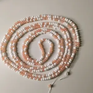 PEACHES AND CREAM WAIST BEADS