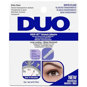 DUO Quick-Set Clear False Strip Lash Adhesive,  0.18 oz Eyelashes Makeup