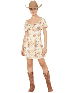 Originality Women's Boot Barn Emma Floral Print Mini Dress - E0982y616ji