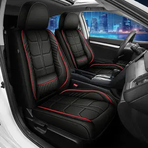 Car Seat Covers For 2/5 Seats, Full Set Universal SeatCoversfor Cars, Waterproof PU Leather Auto Seat ProtectorsCarinteriors Fit For Nissan /Honda /Civic /CRV /Hrv /Kia/Sorento/Toyota /Corolla /4Runner /Camry /Hyundai /Mazda, Pu Leather Material