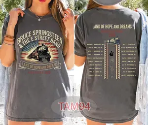 Bruce Springsteen Land of Hope Dreams American Tour 2026 Shirt, E Street Band Concert Merch, Unisex 2 Sided Shirt