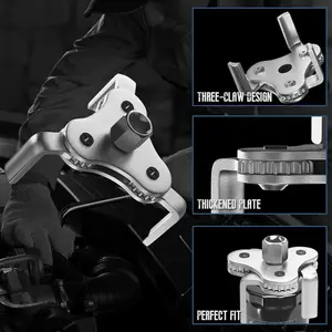 1 piece universal flat foot three-claw type, filter wrench, oil grid wrench two-way adjustable machine filter wrench disassembly and assembly filter element wrench Automotive Vehicle Tool Car Repair Tools