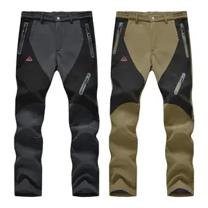 2 PACK GOPUNE  Men's Waterproof Pants Insulated Cold weather Hiking Winter Snow Ski Softshell Outdoor Pants Zipper Pockets Climbing Thermal Jogger Trousers Thermal LinedGift