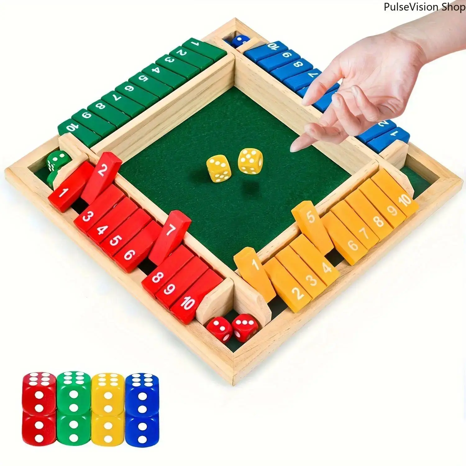 Wooden Dice Board Game, Classic Family Party Board Game for Gatherings, Board Games Wooden Dice Board Game, Classic Family Party Board Game for Gatherings, Board Games