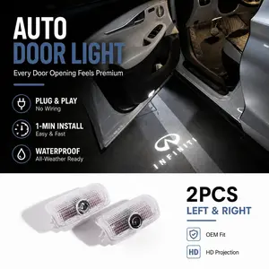 2PCS Infiniti Door Welcome Light, Bright HD Projection, Easy Plug & Play Installation