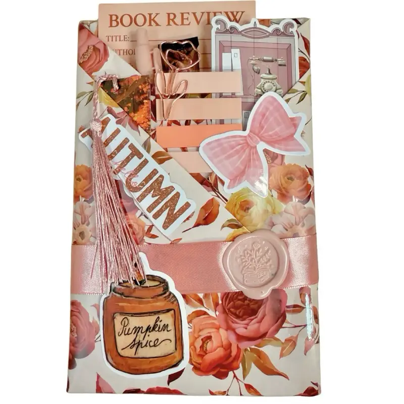 Blind Date With A Book - Bookish Gift Set with Themed Bookmarks & Stickers for Book Lovers - Romantic & Thriller Genres - Surprise Book Included - Per