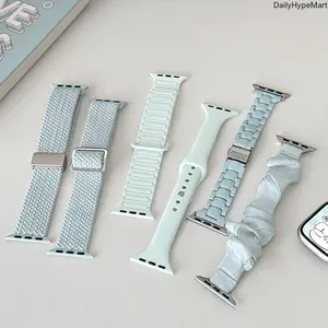 Summer Light Mint Series Nylon Band for Apple Watch 11/10/9,Luxury Soft Strap