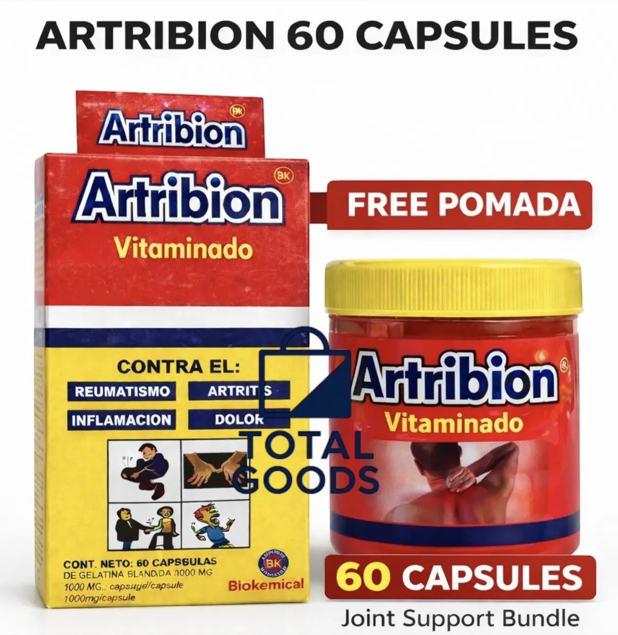 Artribion 60 Capsulas + Pomada Artribion Wellness Supplement