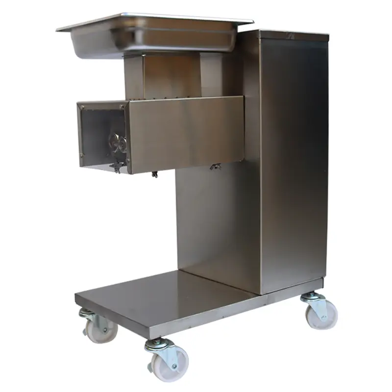 YOKOMA Meat Cutting Machine Meat Cutter Slicer Grinder for Steak Beef Pork Stainless Slicer 5mm Blade 500kg/h QE 550W 110V