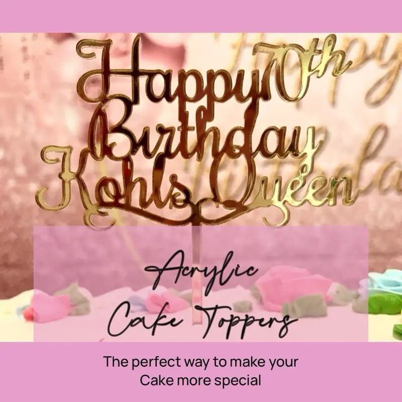 Acrylic Name Cake Toppers - Ideal for Birthday Celebrations