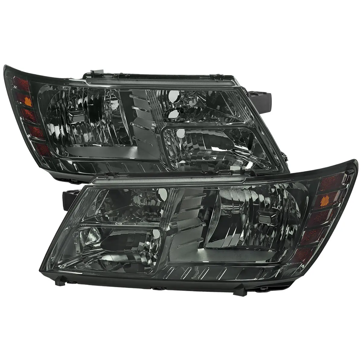 2009-2020 Dodge Journey Factory Style Headlights (Chrome Housing/Smoked Lens)