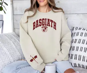 Basgiath War College Sweatshirt - Hoodie, Dragon Rider Hoodie, Fourth Wing Sweatshirt, Fantasy Book Hoodie, Fantasy Booktok Gift, Full Sizes, Full Colors