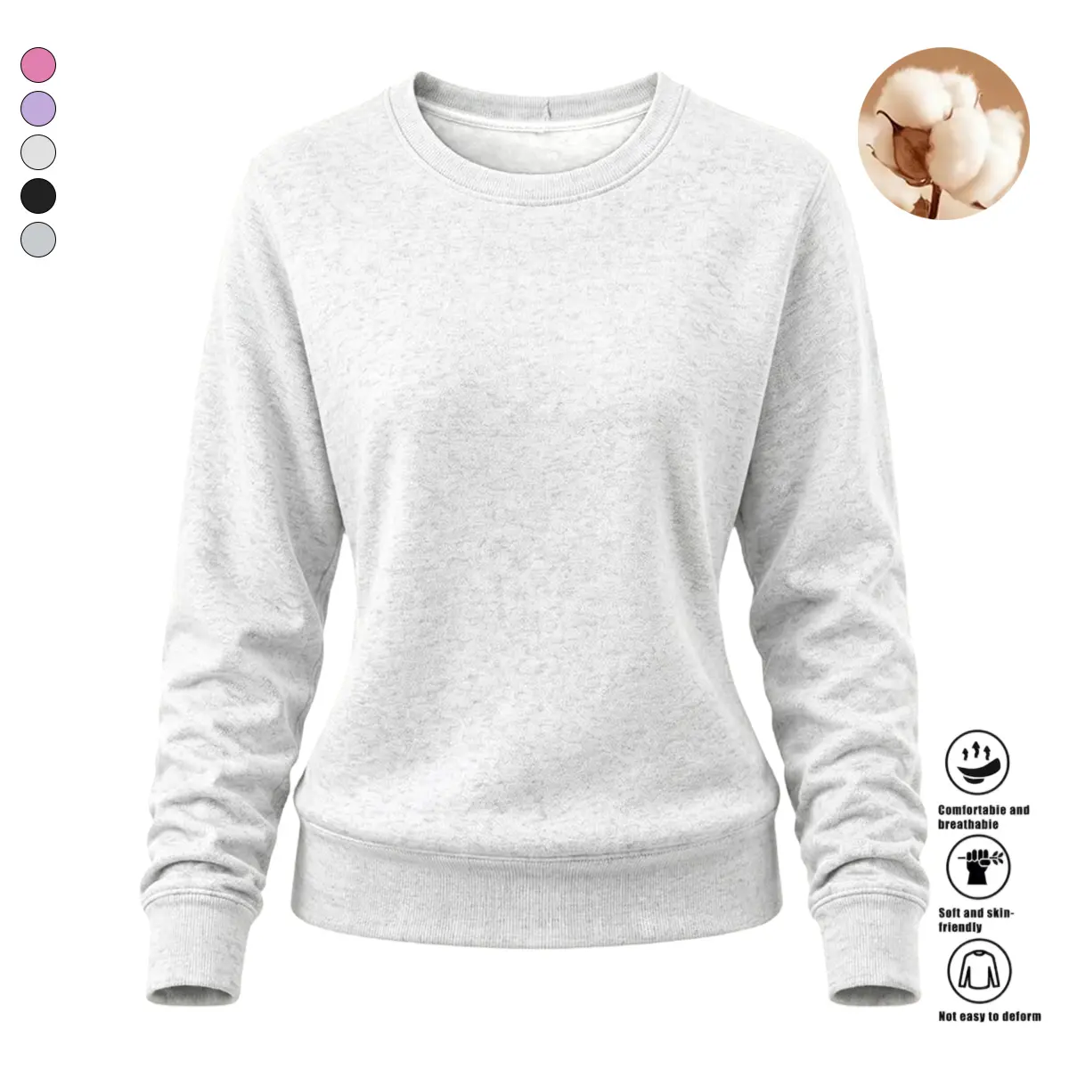 Women’s hooded pullover sweatshirt, casual lightweight design with pockets, loose long sleeves, drawstring closure; hoodie sweatshirt for spring and autumn, soft and comfortable, suitable for casual outings and commuting.