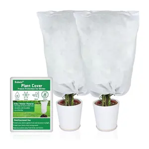 Dome-shaped plant cover, 31.5 inches x 47.24 inches / 80cm*120cm, winter frost protection, tree frost protection blanket, outdoor with zipper/drawstring and lock, suitable for shrubs, fruit trees, and potted plants (white).
