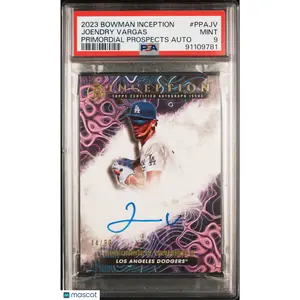2023 Bowman Inception Primordial Prospects Auto Joendry Vargas #PPAJV /99 PSA 9