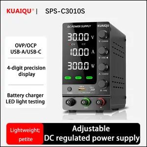 KUAIQU SPS-C3010S 0-30V 0-10A Adjustable DC power supply Laboratory power supply  home diy tools Battery charger LED light testing Mobile phones, laptops, home appliances, meters, automotive electronics repair power supply  Low ripple noise