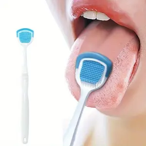 3 Tongue Scrapers Random Colors Portable Fresh Breath Oral Hygiene Tools, Improve Taste No Fragrance, Essential Dental Care Accessories Tongue Scraper Cleaner