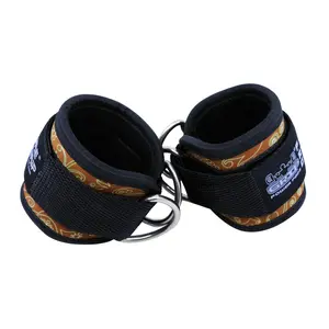 Fiesta Ankle Straps for Cable Machines Double D-Ring Adjustable Neoprene Premium Cuffs to Enhance Legs, Abs & Glutes For Men & Women
