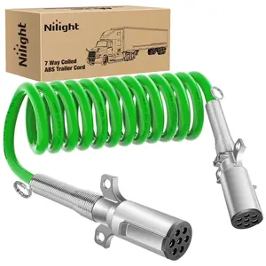 Nilight 15ft 7 Way to 6 Way Trailer Plug Adapter