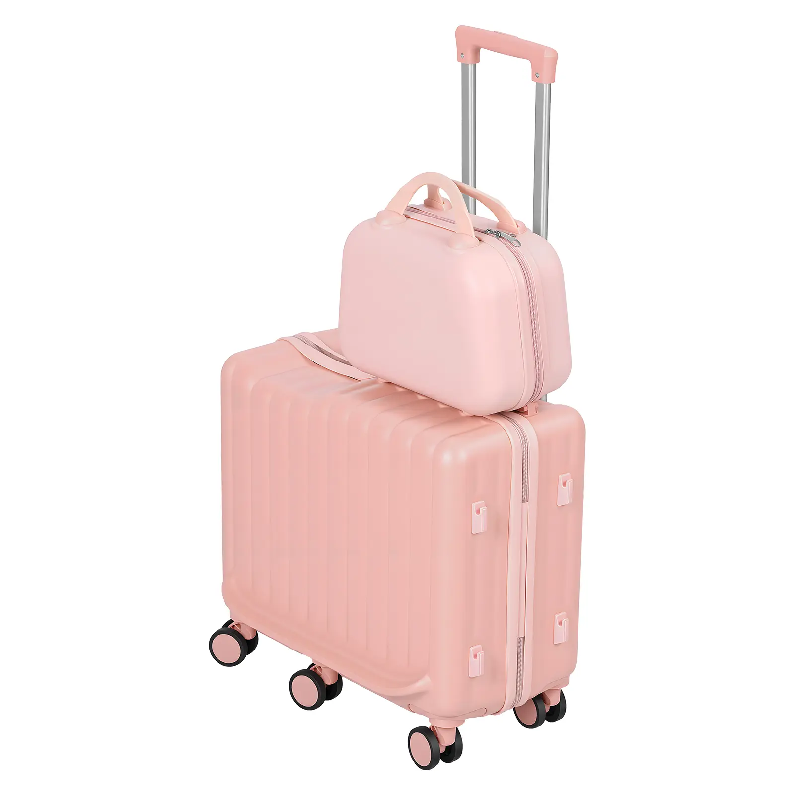 Kids' Ride-On Scooter Suitcase, 20-Inch Hardshell 6-Wheel Carry-On Luggage with Foldable Pedals & Retractable Handle for Travel, Durable Carry-On Luggage, Hard-Shelled Carry-On Luggage