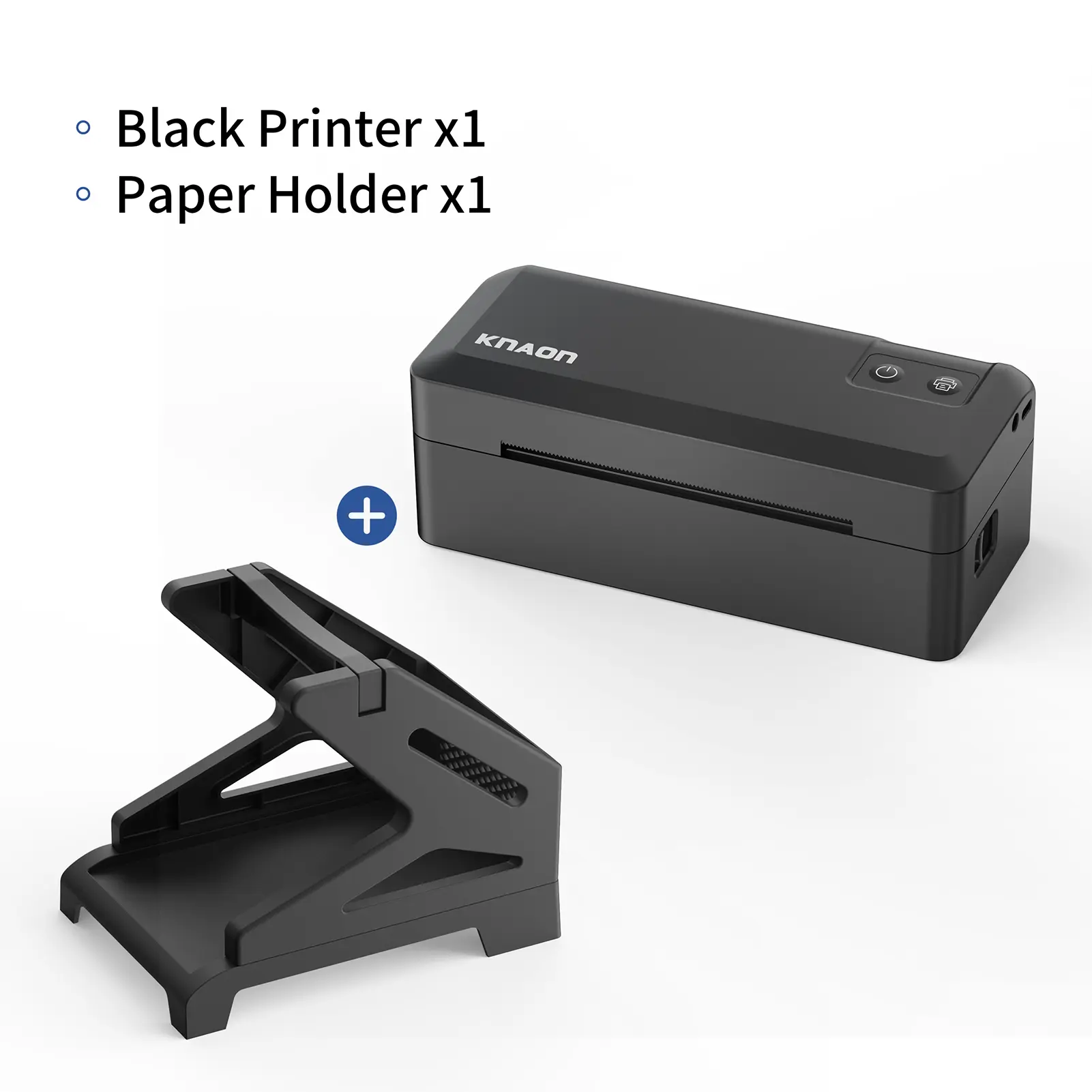 Black Printer + Paper Holder