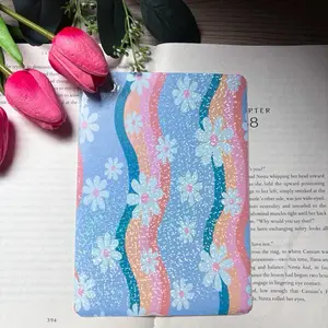 Retro Daisy Kindle Insert | Bright Colorful Floral | Glossy or Glitter Holo Laminated | Fits Multiple Kindle Sizes | 70s Bookish Vibe Aesthetic Device