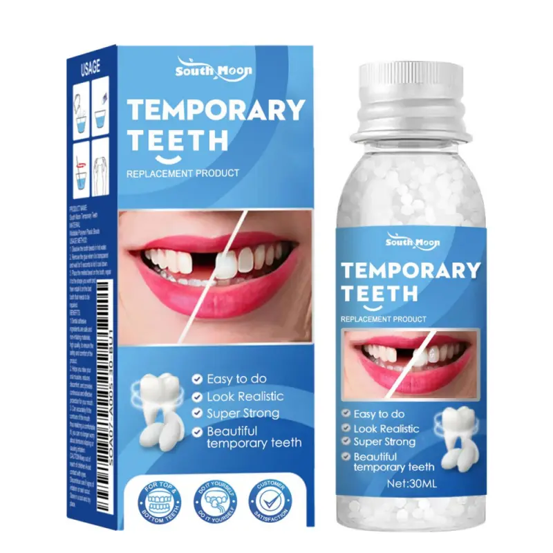 1pcs Unisex Solid Tooth Filling Material Kit - Moldable, Strong Adhesion, Safe Materials, Hypoallergenic, Comfortable Fit Home Oral Care Supply for Cavity Fillings & Temporary Teeth Replacement