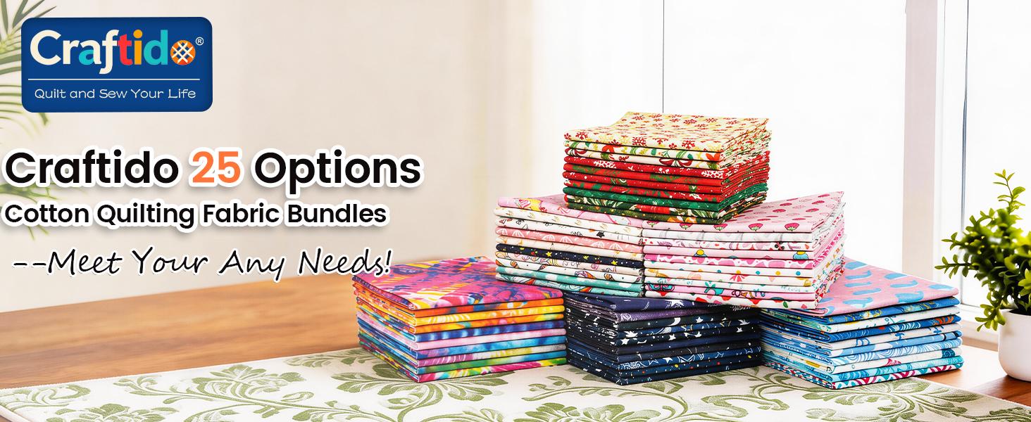 Newbrothread&Craftido 100% Cotton Quilting Fabric Bundles 10pcs Fat Quarters 18"x21" Medium Weight 5.2 oz for Quilting Sewing Patchwork Home Textile Spring MothersDayGift