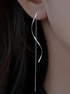 Elegant wavy ear line tassel earrings, fashionable women's earrings, statement earrings, jewelry suitable for daily wear, exquisite birthday and anniversary gifts for her