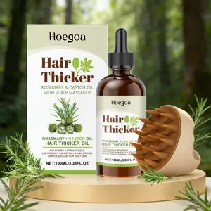 Rosemary Castor Oil Hair Serum Set with Massaging Comb, Lightweight Daily Hydrating Moisturizing Haircare, Smooth Shiny Hair Essential Oils, Strengthens Hair