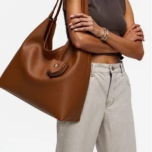 Brooklyn Shoulder Bag - Minimalist Solid Color Soft PU Leather Hobo Bag with Cosmetic Pouch for Daily Use & Casual Outings Elegant Bags outdoorfun