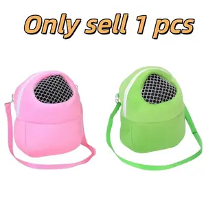 Portable Pet Hamster Backpack, Warm Sleep Bag for Small Animals, Polyester Fiber Carrier for Rabbits Squirrels Hedgehogs, Outdoor Travel Cage
